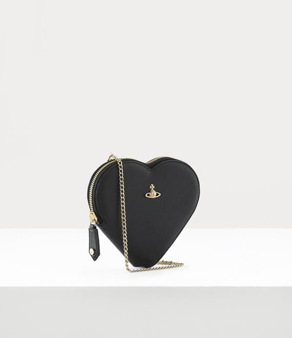 Vivienne Westwood New Heart Crossbody Bag in BLACK